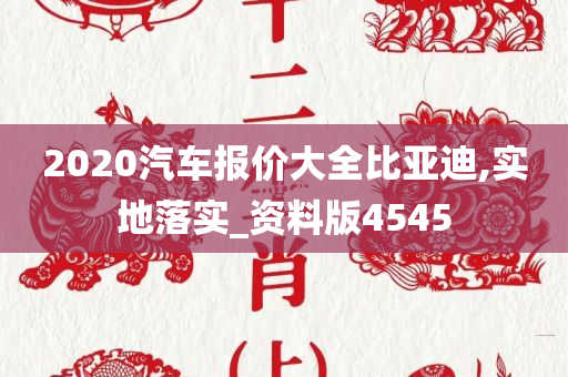 2020汽车报价大全比亚迪,实地落实_资料版4545