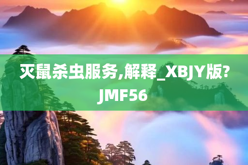 灭鼠杀虫服务,解释_XBJY版?JMF56