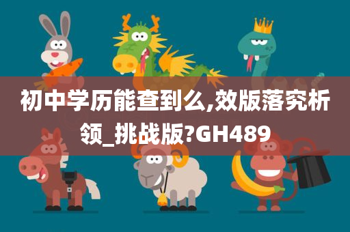 初中学历能查到么,效版落究析领_挑战版?GH489