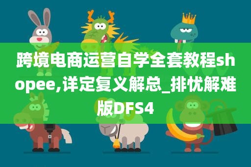 跨境电商运营自学全套教程shopee,详定复义解总_排忧解难版DFS4