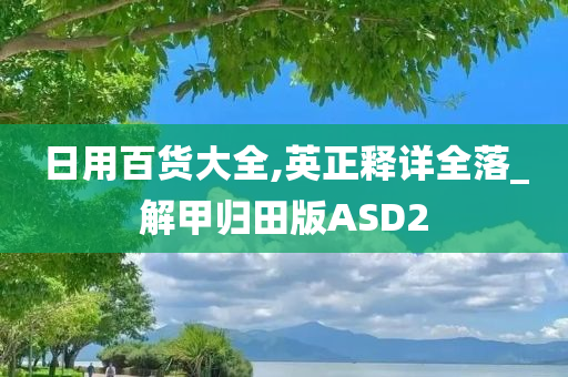 日用百货大全,英正释详全落_解甲归田版ASD2