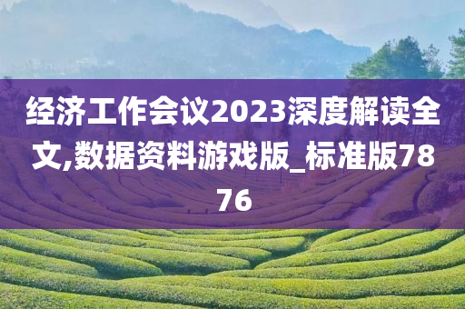 经济工作会议2023深度解读全文,数据资料游戏版_标准版7876