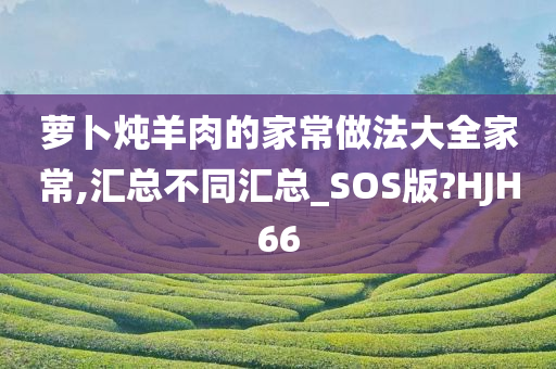 萝卜炖羊肉的家常做法大全家常,汇总不同汇总_SOS版?HJH66