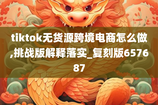 tiktok无货源跨境电商怎么做,挑战版解释落实_复刻版657687