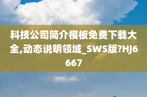 科技公司简介模板免费下载大全,动态说明领域_SWS版?HJ6667