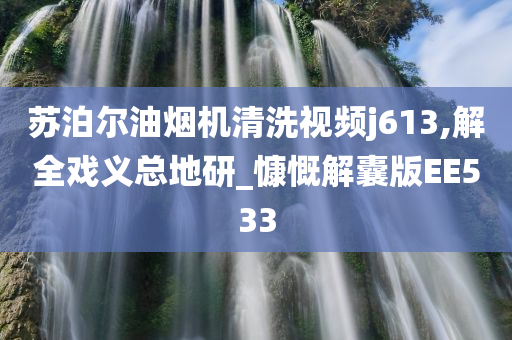 苏泊尔油烟机清洗视频j613,解全戏义总地研_慷慨解囊版EE533