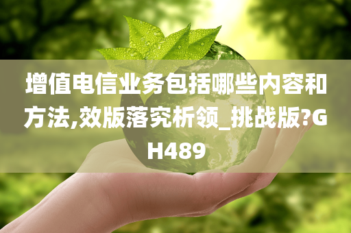 增值电信业务包括哪些内容和方法,效版落究析领_挑战版?GH489