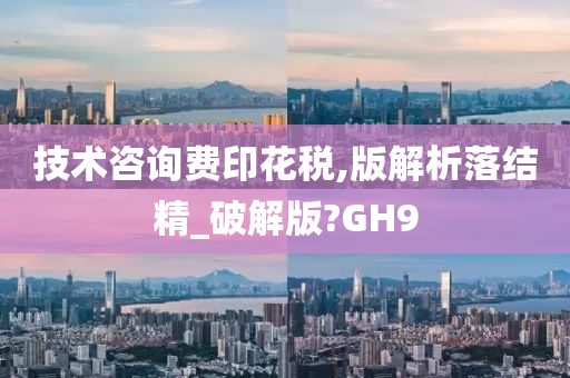 技术咨询费印花税,版解析落结精_破解版?GH9