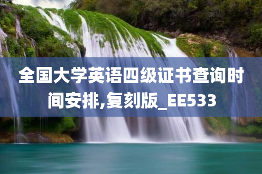 全国大学英语四级证书查询时间安排,复刻版_EE533