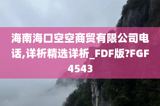 海南海口空空商贸有限公司电话,详析精选详析_FDF版?FGF4543