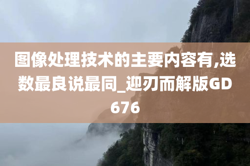 图像处理技术的主要内容有,选数最良说最同_迎刃而解版GD676