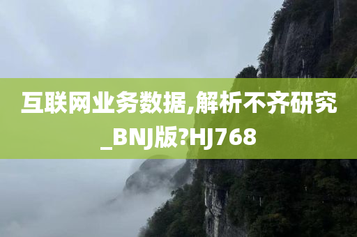 互联网业务数据,解析不齐研究_BNJ版?HJ768