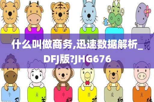 什么叫做商务,迅速数据解析_DFJ版?JHG676