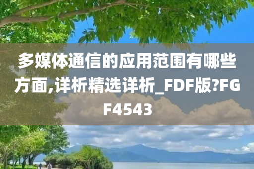 多媒体通信的应用范围有哪些方面,详析精选详析_FDF版?FGF4543