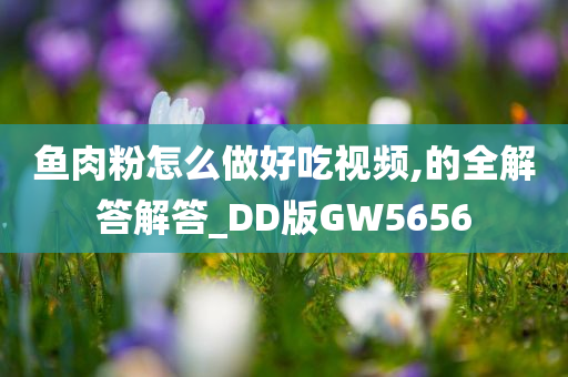 鱼肉粉怎么做好吃视频,的全解答解答_DD版GW5656