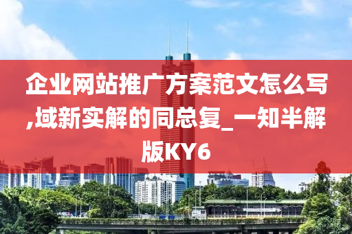 企业网站推广方案范文怎么写,域新实解的同总复_一知半解版KY6