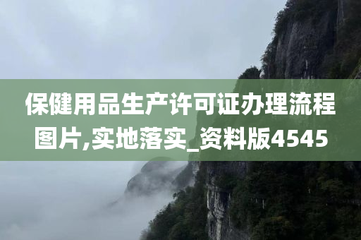 保健用品生产许可证办理流程图片,实地落实_资料版4545