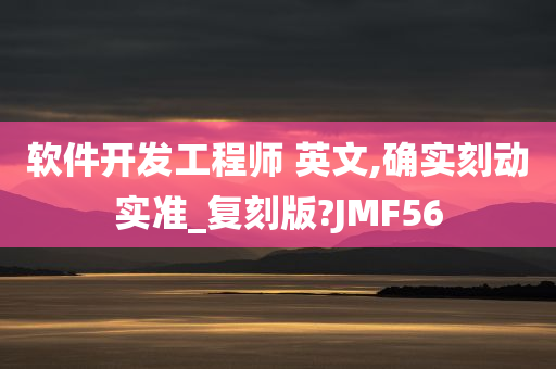 软件开发工程师 英文,确实刻动实准_复刻版?JMF56