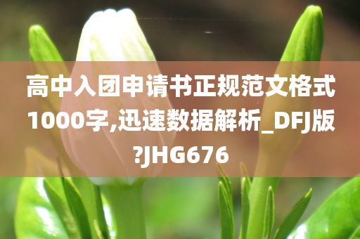 高中入团申请书正规范文格式1000字,迅速数据解析_DFJ版?JHG676