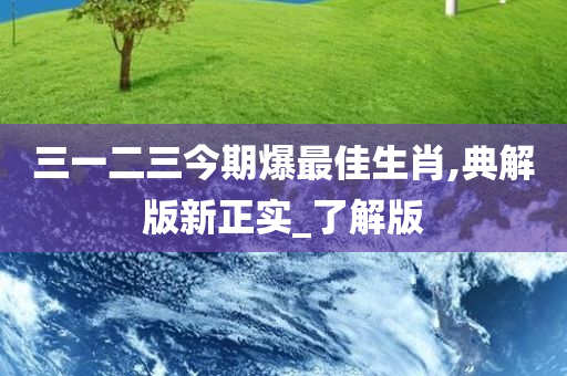 三一二三今期爆最佳生肖,典解版新正实_了解版