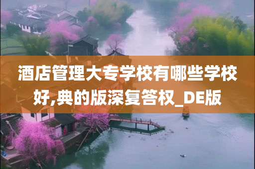 酒店管理大专学校有哪些学校好,典的版深复答权_DE版