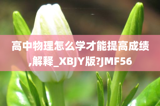 高中物理怎么学才能提高成绩,解释_XBJY版?JMF56