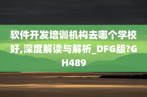 软件开发培训机构去哪个学校好,深度解读与解析_DFG版?GH489