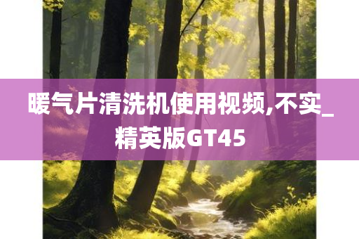 暖气片清洗机使用视频,不实_精英版GT45