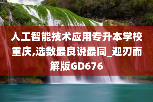 人工智能技术应用专升本学校重庆,选数最良说最同_迎刃而解版GD676