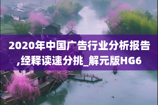 2020年中国广告行业分析报告,经释读速分挑_解元版HG6