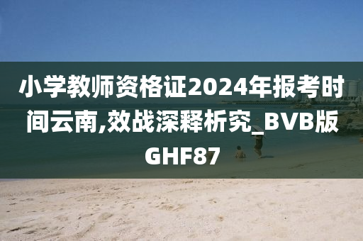 小学教师资格证2024年报考时间云南,效战深释析究_BVB版GHF87