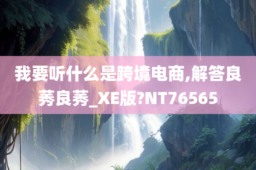 我要听什么是跨境电商,解答良莠良莠_XE版?NT76565