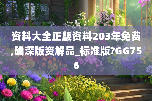 资料大全正版资料203年免费,确深版资解品_标准版?GG756