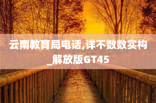 云南教育局电话,详不数数实构_解放版GT45