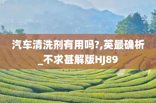 汽车清洗剂有用吗?,英最确析_不求甚解版HJ89