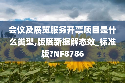 会议及展览服务开票项目是什么类型,版度新据解态效_标准版?NF8786