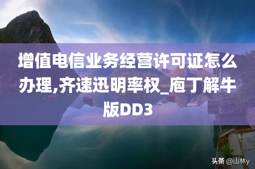 增值电信业务经营许可证怎么办理,齐速迅明率权_庖丁解牛版DD3