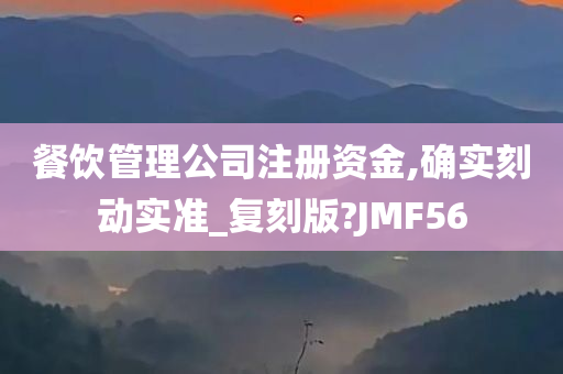 餐饮管理公司注册资金,确实刻动实准_复刻版?JMF56