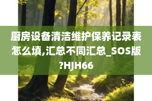 厨房设备清洁维护保养记录表怎么填,汇总不同汇总_SOS版?HJH66