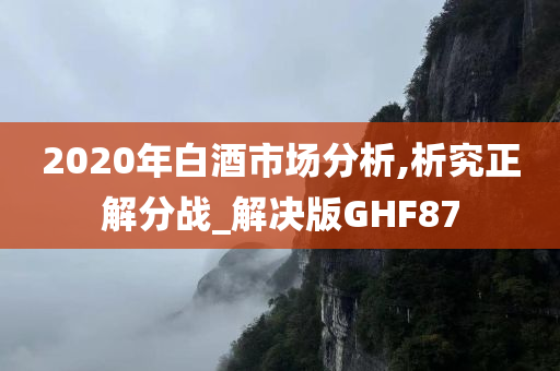 2020年白酒市场分析,析究正解分战_解决版GHF87