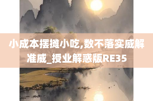 小成本摆摊小吃,数不落实威解准威_授业解惑版RE35