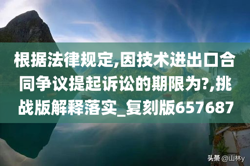 根据法律规定,因技术进出口合同争议提起诉讼的期限为?,挑战版解释落实_复刻版657687