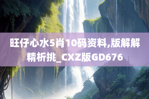 旺仔心水5肖10码资料,版解解精析挑_CXZ版GD676