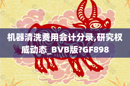 机器清洗费用会计分录,研究权威动态_BVB版?GF898