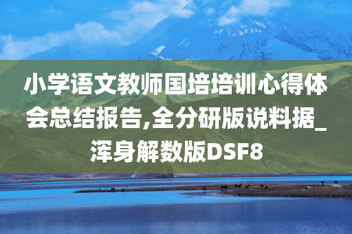 小学语文教师国培培训心得体会总结报告,全分研版说料据_浑身解数版DSF8