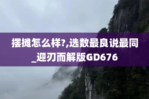 摆摊怎么样?,选数最良说最同_迎刃而解版GD676