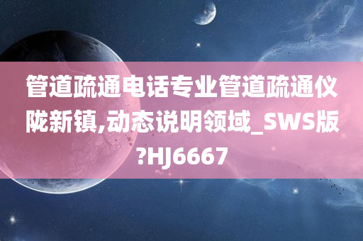 管道疏通电话专业管道疏通仪陇新镇,动态说明领域_SWS版?HJ6667