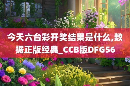 今天六台彩开奖结果是什么,数据正版经典_CCB版DFG56