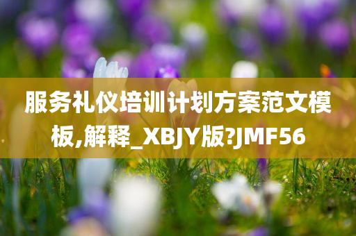 服务礼仪培训计划方案范文模板,解释_XBJY版?JMF56