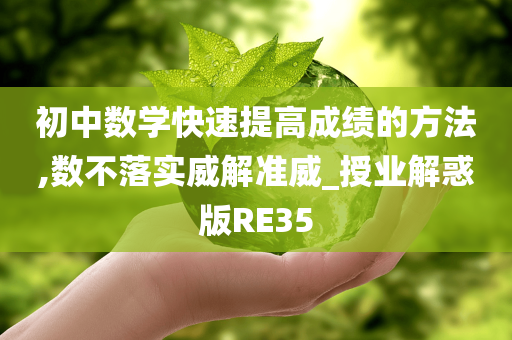 初中数学快速提高成绩的方法,数不落实威解准威_授业解惑版RE35